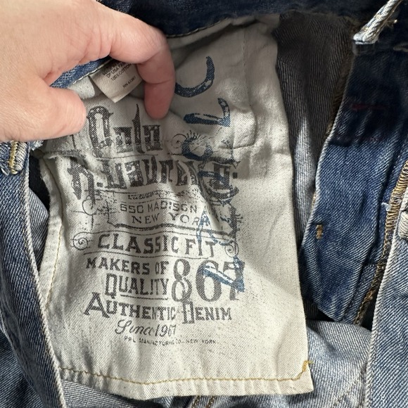 VINTAGE Polo Ralph‎ Lauren Jeans Mens 34x32 Classic Fit Medium Wash Faded - Picture 8 of 9